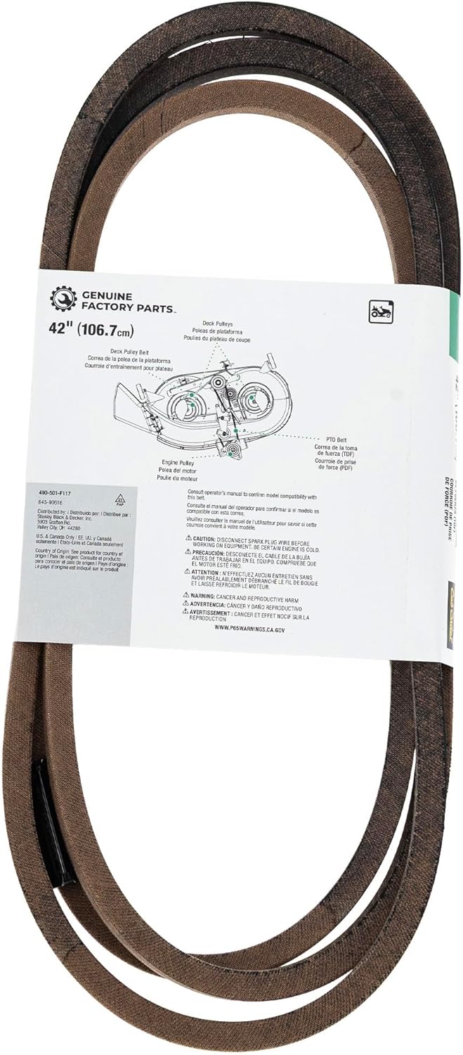 CUB CADET 490-501-F117 32" 42" Deck Drive Belt for CC-754-3055A 954-3055A 754-3055A 754-3055