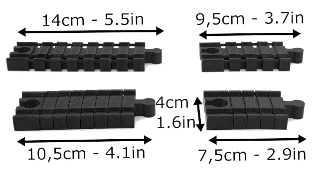 Foto 7 de 7 de Locorico - 2 rieles extensibles para tren de madera compatibles Brio