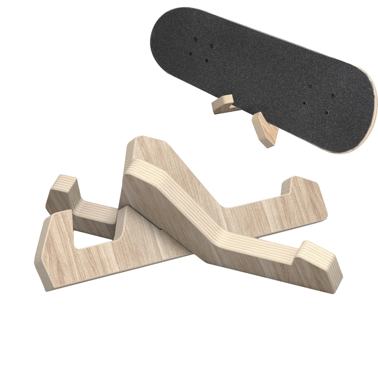 Skateboard-Ständer, Skateboard-Halterung, stilvolles bodenstehendes Holz-Snowboard-Display Rack für Enthusiasten und Sammler, 26,5 cm, platzsparendes Design