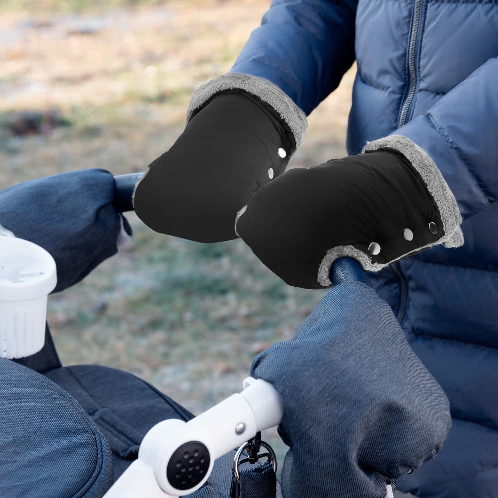 Dropship Fleece Stroller Hand Muff, Winter Anti-Freeze Gloves For Baby