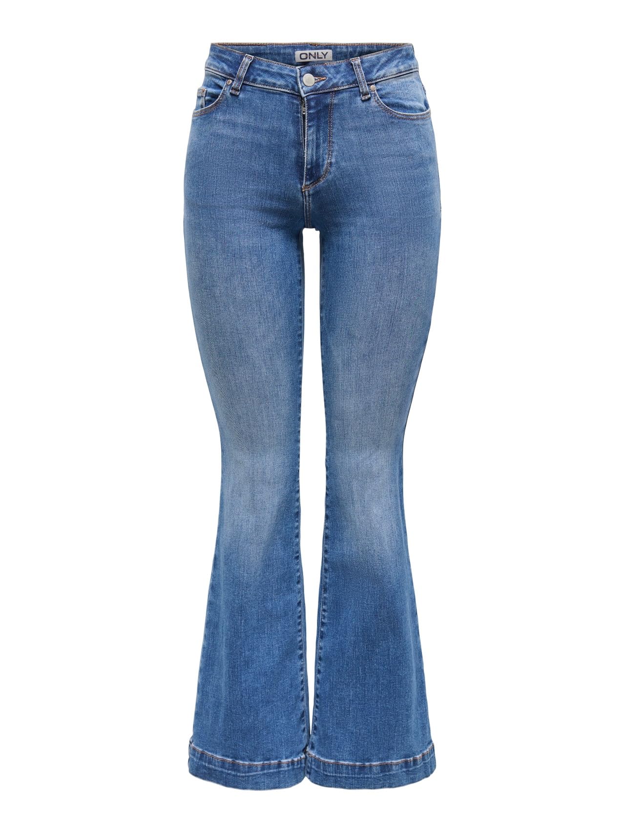 ONLY Damen Onlblush Mid Retroflared DNM Dia550 Noos Only Female Schlaghosen-Jeans Onlblush Mittlere Taille Retro-fit, Ausgestellt Jeans