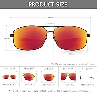 Vista 5 de SUNGAIT lentes de sol polarizados rectangulares livianos con protección 100% contra rayos UV