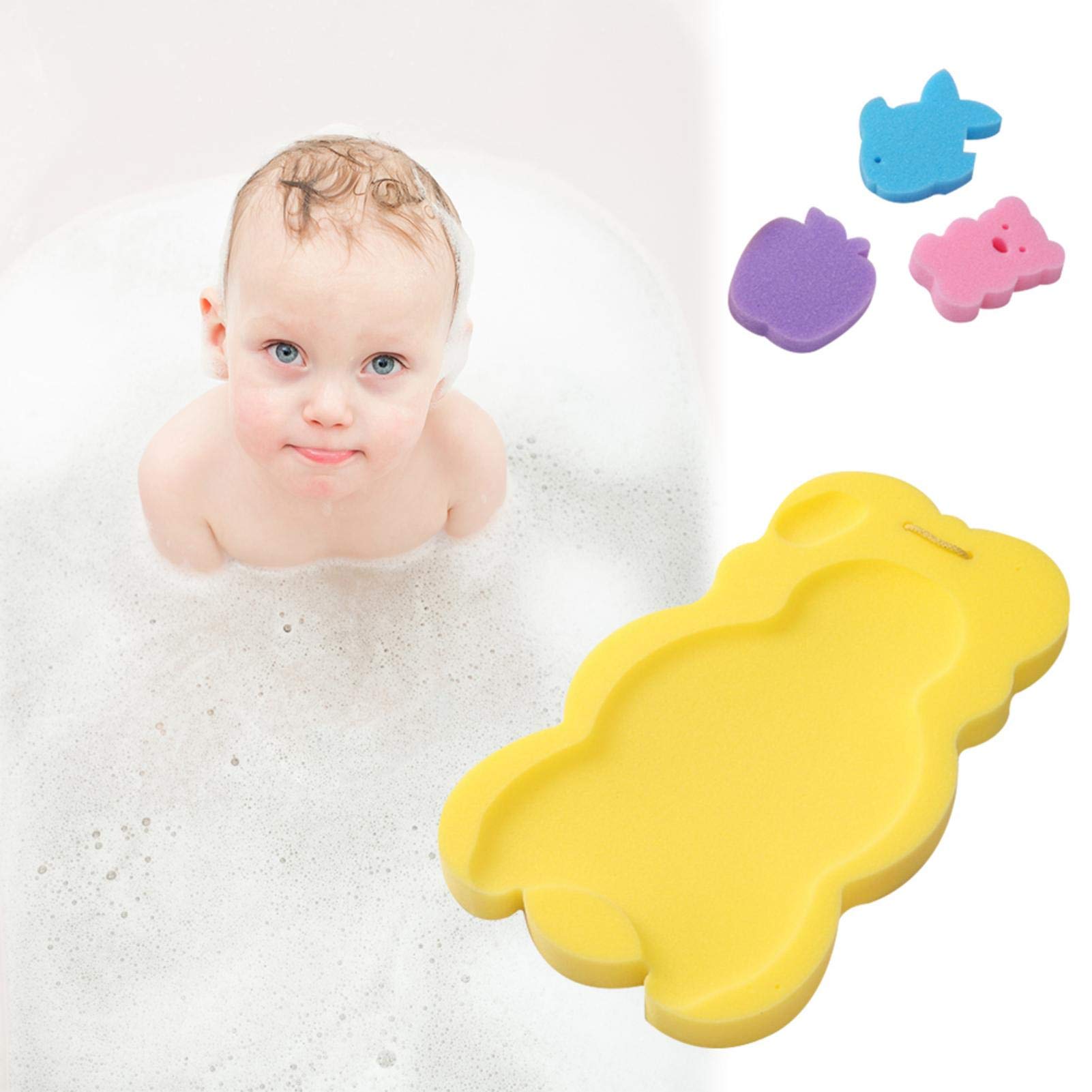 Tappetino Spugna Bagno Neonato - Morbido, Antiscivolo, Per Bambini 0-3 Anni, Polietere - Foto 3