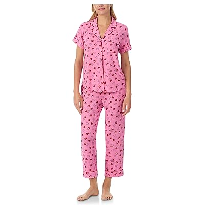 Kate Spade New York Short Sleeve Modal Jersey Cropped Pj Set Women