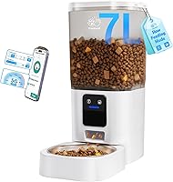 Frienhund 7L Automatic Cat Dog Feeder: 5G WiFi App Control, Slow Feed, Alexa, Detachable Easy Clean - 29 Cups Timed Dispenser
