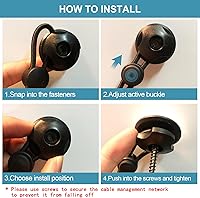 Vista 6 de Under Desk Cable Management Net, 36PCS Under Table Cord Management Mesh Organizer Flexible Wire Hiders, Extra Large Capacity Wire Management Kit