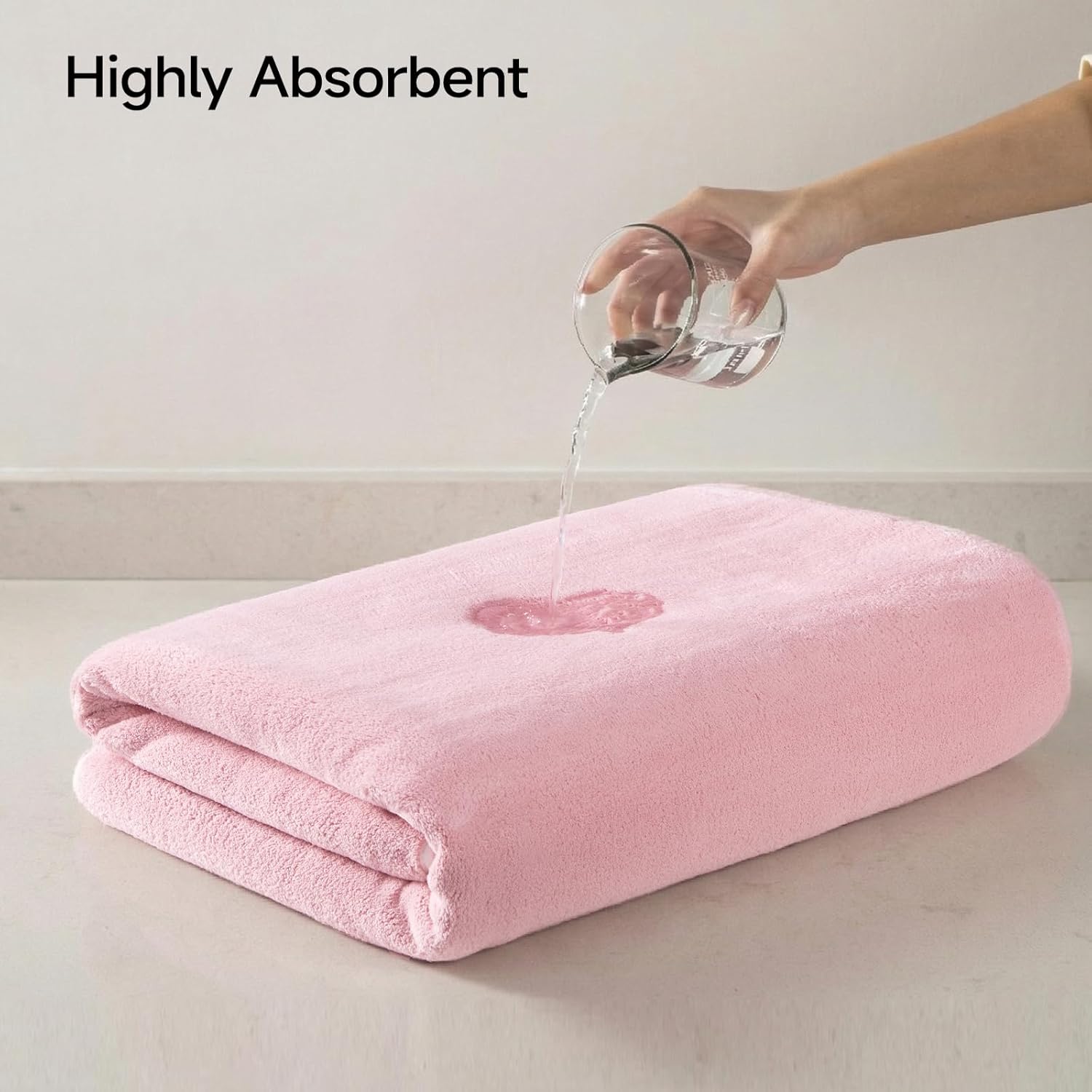 REDKISS 2 Pack Microfiber Extra Large Bath Sheets, 35 x 70 Inches, 670G, Super Soft and Absorbent, Quick Dry Pink Bath Towels, Perfect for Bathroom, Plush Shower Towels for Spa, Gym & Hotel
