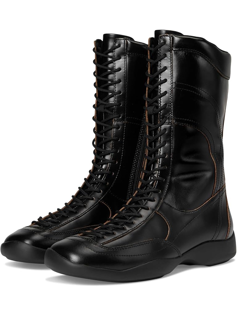 Black Vagabond Shoemakers Sky Leather Racing Boots