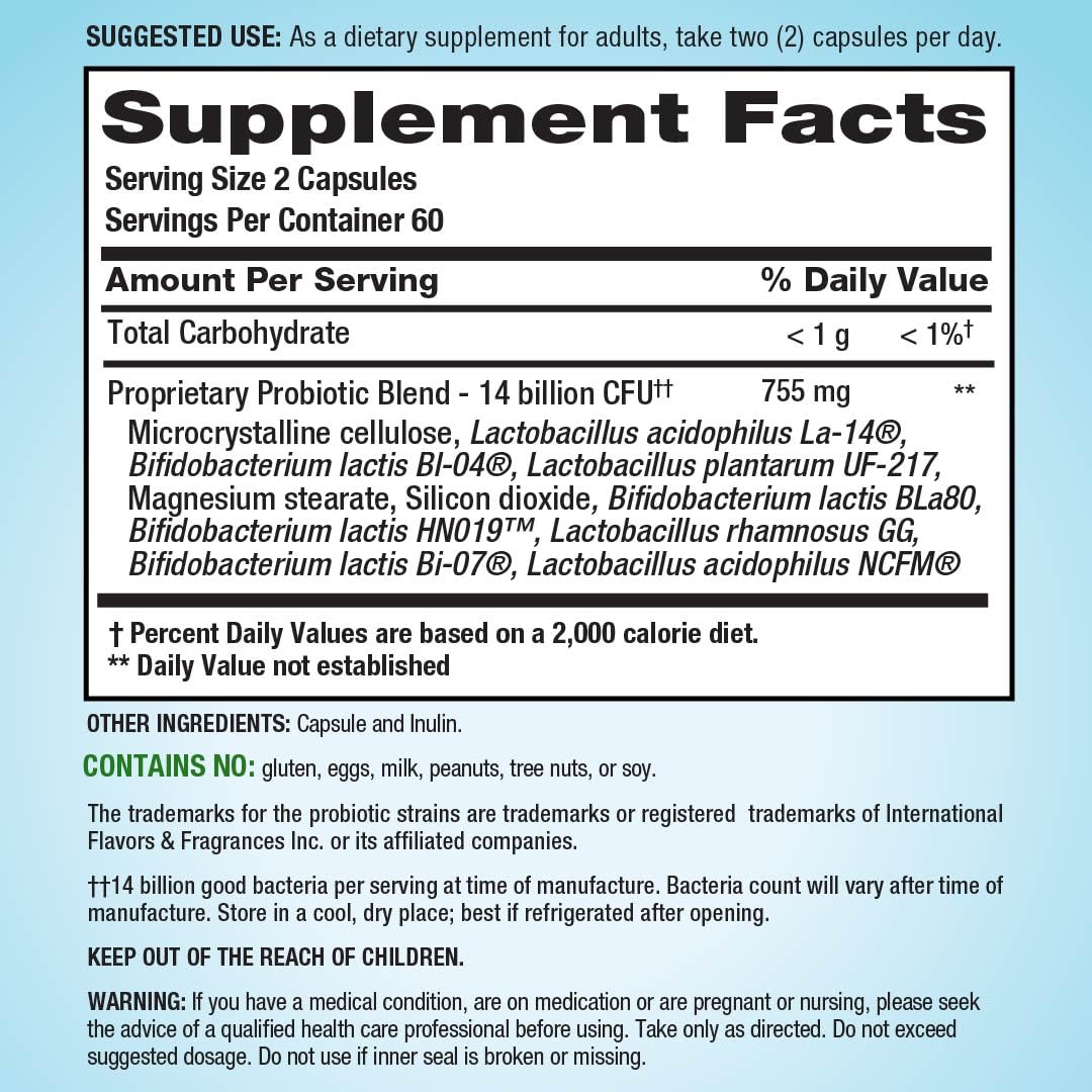 PB8 Probiotic | 14 Billion CFU | 120 Capsules | 8 Strains — Amazon image 2