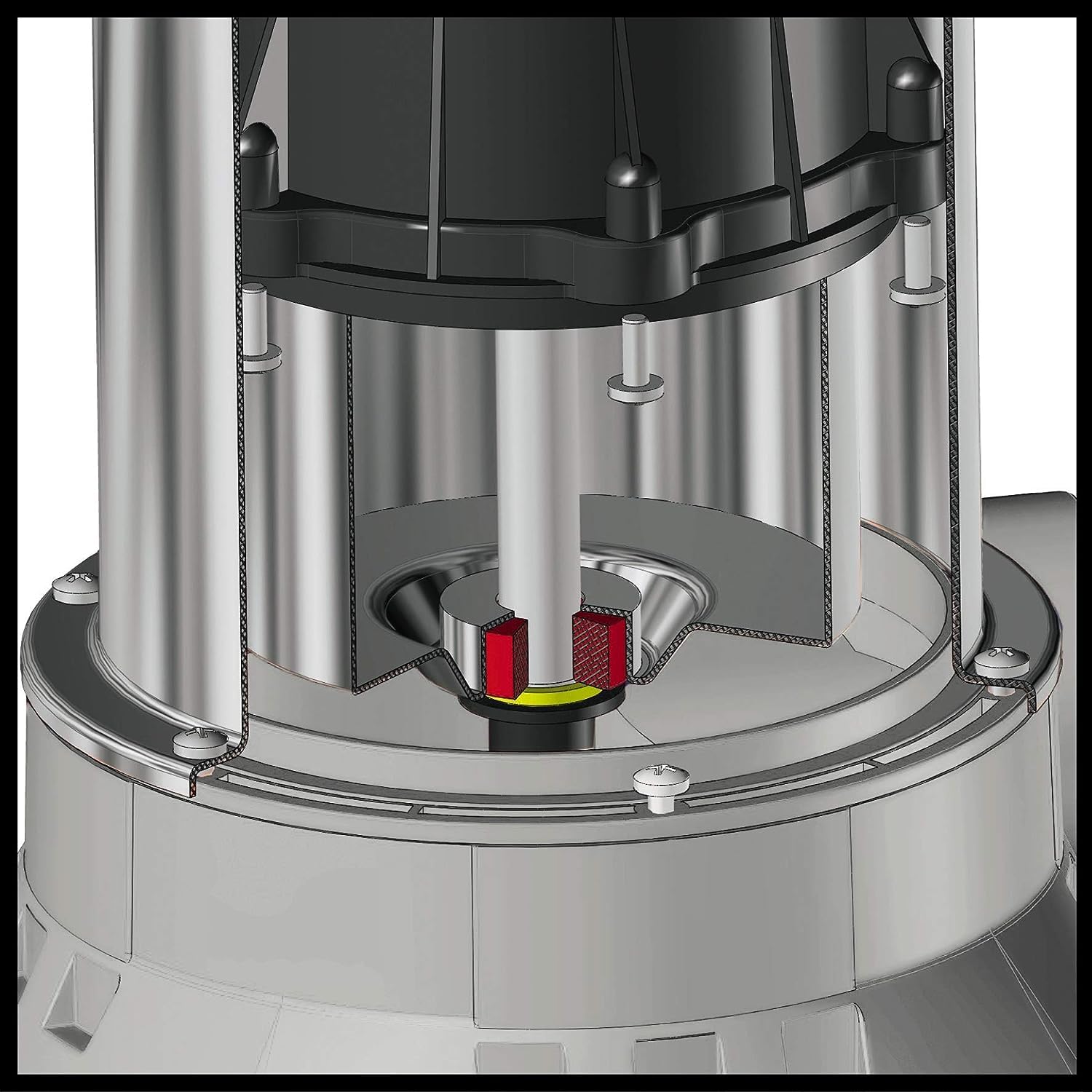 Einhell Pompe d’évacuation pour eaux chargées GC-DP 9035 N (900 W, Câble d‘Alimentation 10 m, Corps en INOX, Poignée de Transport)
