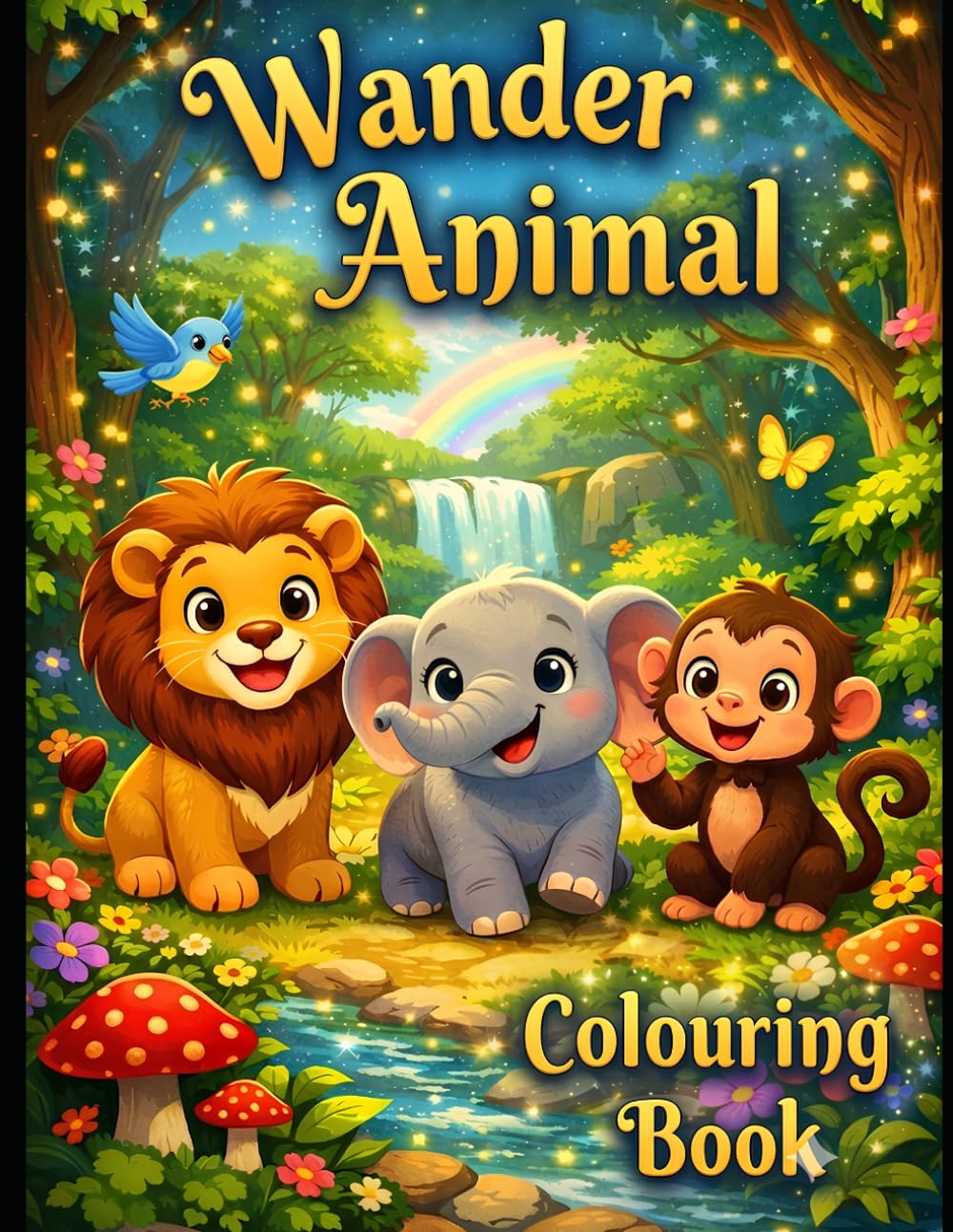 Wander Animal colouring book: A Magical Adventure for Kids: Fun Facts & Drawings to Color for Little Explorers.