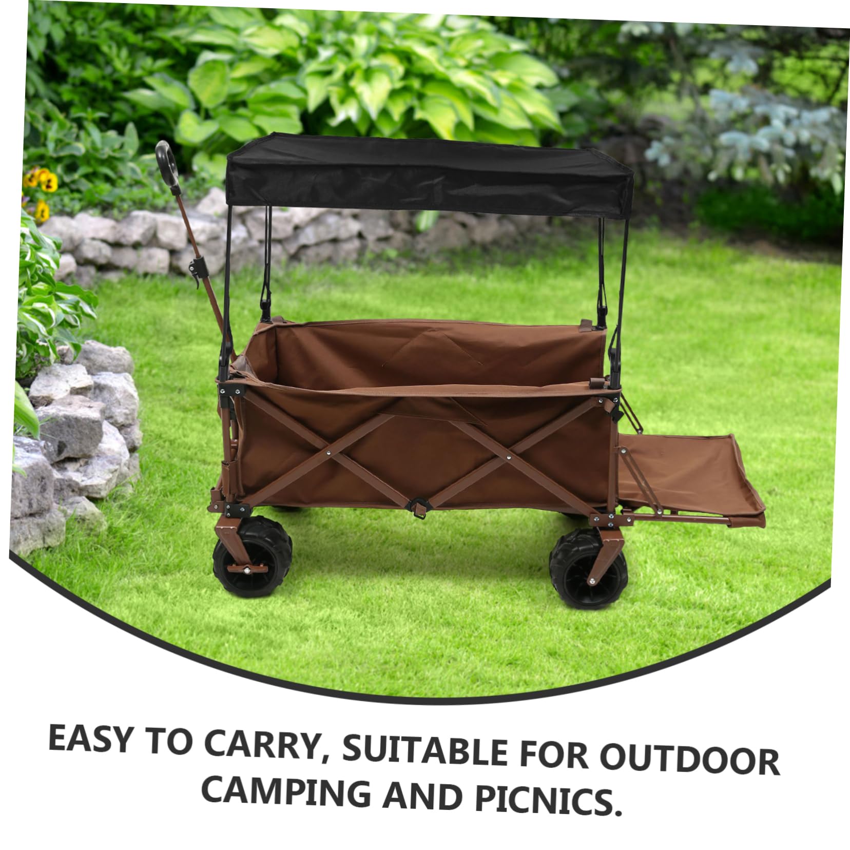 PartyKindom Toldo Plegable Para Camping Sombrilla Parasol Protector Solar Carrito Picnic