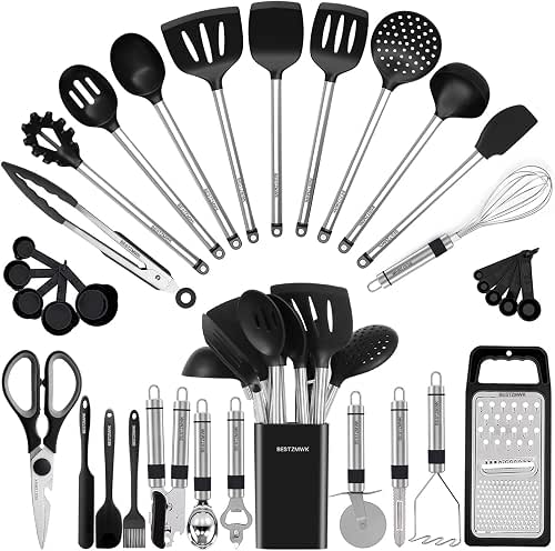 Kitchen Utensil Set-Silicone Cooking Utensils-33 Kitchen Gadgets & Spoons for