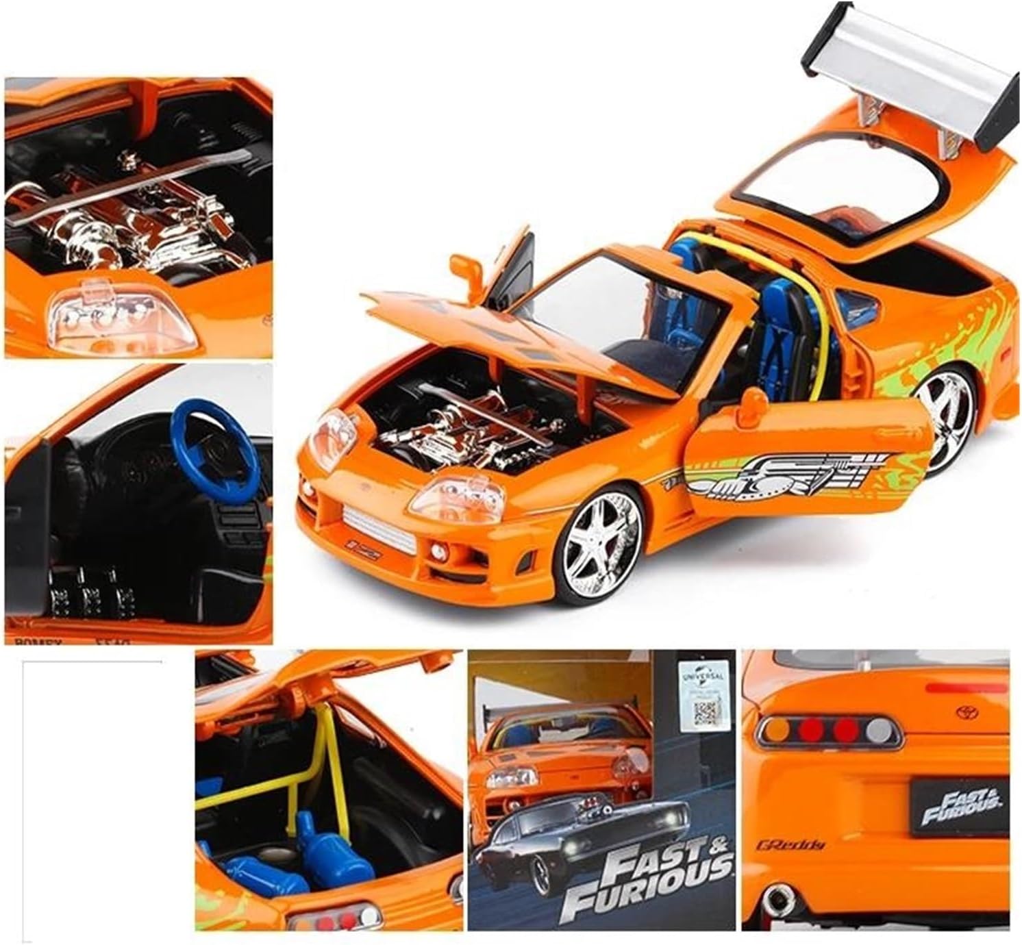 1:24 スケール 1995 トヨタ スープラノスタルジックなクラシックダイキャスト金属合金モデル車のおもちゃコレクションの装飾