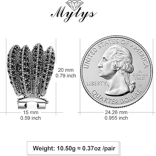 Miniatura 4 de Aretes de dos tonos para mujer, oro y plata, oro rosa, cruzados, mitad aro, diseño de tachuelas