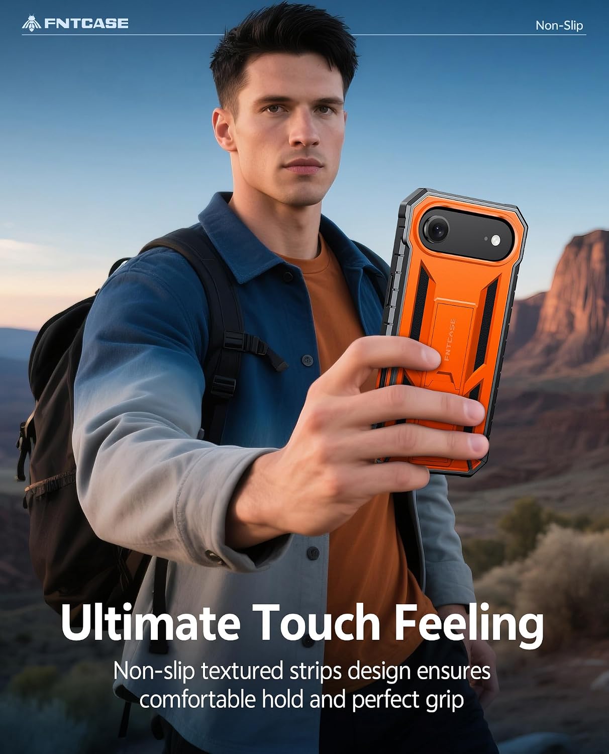 FNTCASE for iPhone Air Case with Belt Clip and Built-in Screen Protector | Rugged Kickstand, 20FT Military-Grade Drop Protection, Full Body Heavy Duty Shockproof Holster, Hard Protective Cover