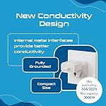 Ceptics GP-11A-3PK Switzerland Travel Plug Adapter (Type J) - 3 Pack [Grounded & Universal]