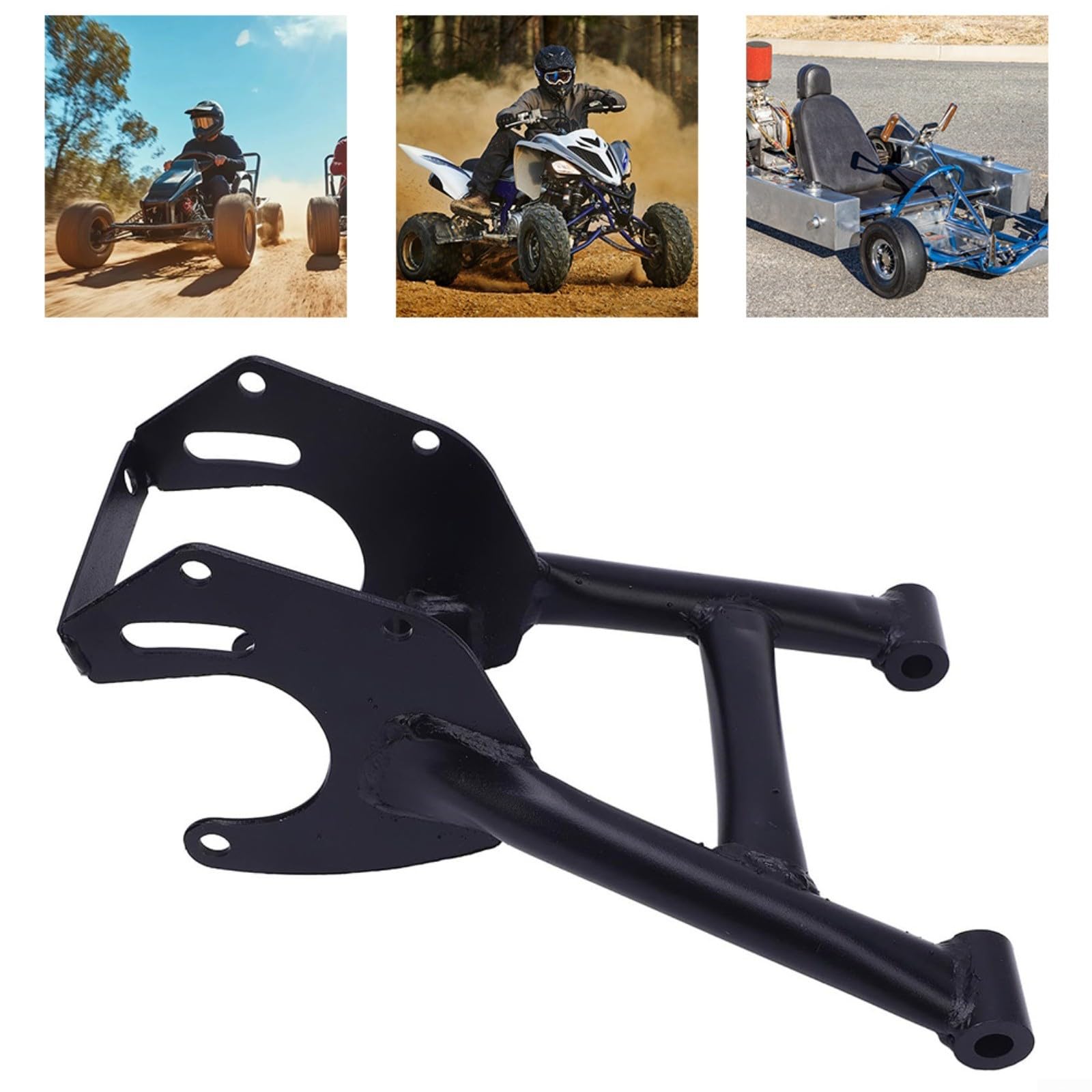 Bras oscillant arrière en alliage d'acier noir haute dureté pour VTT 50-125cc pour quad Go Kart avec pneus de 15,2 cm et 17,8 cm Pièce de rechange