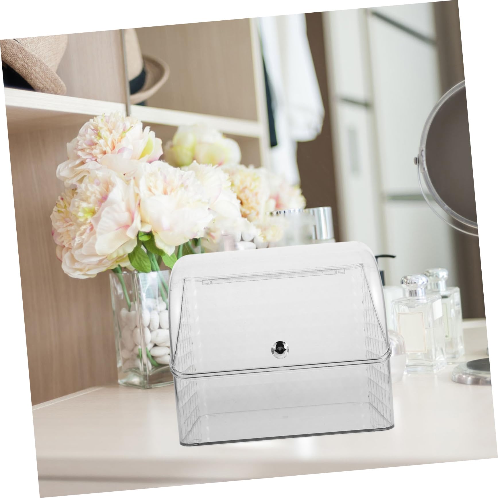 Ciieeo Aufbewahrung Für Make-up Make-up-behälter Transparenter Kosmetik-organizer Schmuckschatulle Regalkorbbehälter Für Schminktisch Hautpflegehalter Kosmetikvitrine