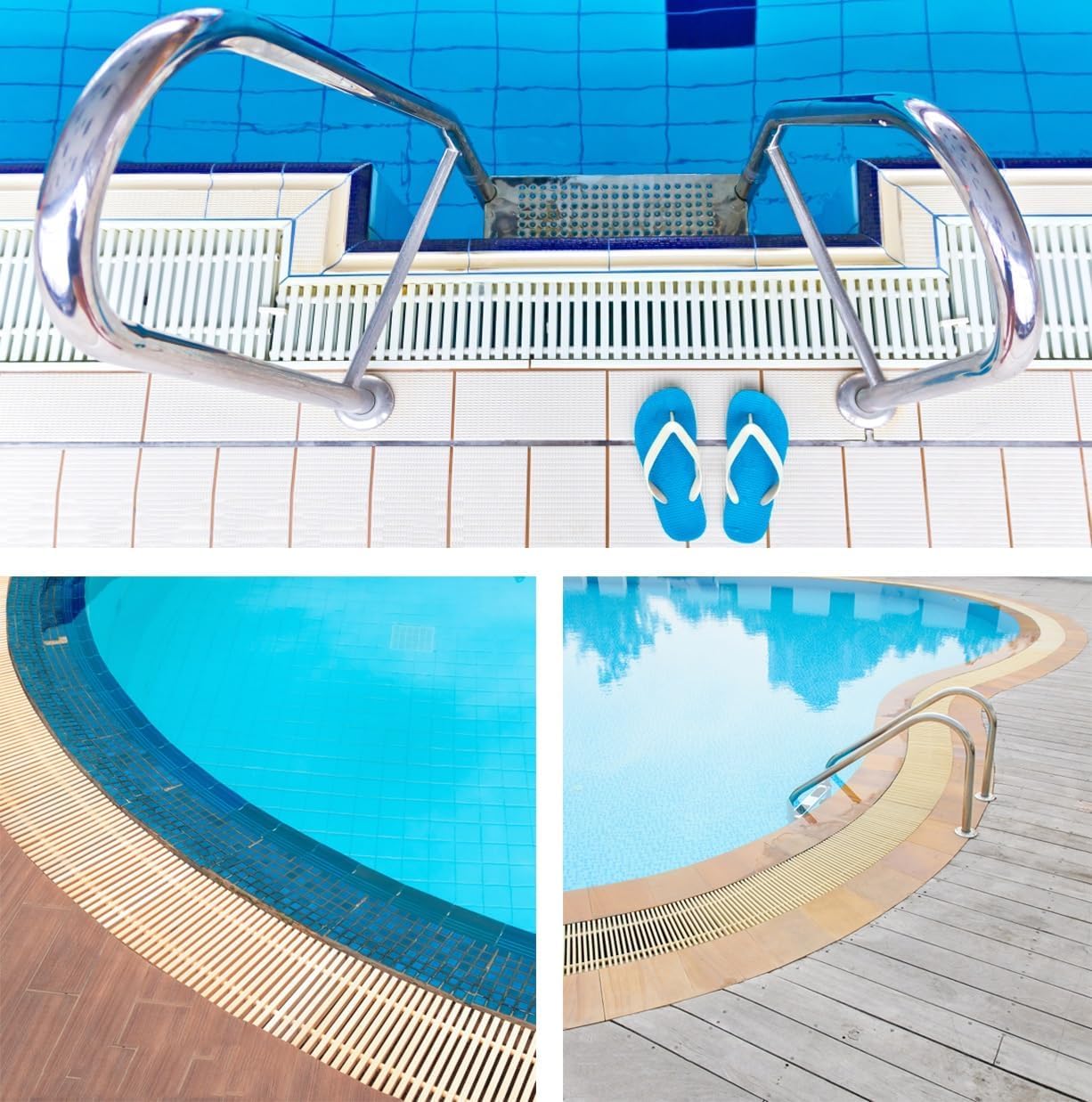 Griglia Piscina a sfioro Griglia di scarico for troppopieno for piscina Copertura for griglia di drenaggio antiscivolo in plastica con collegamento a foro singolo in PP Griglie per piscine(25x