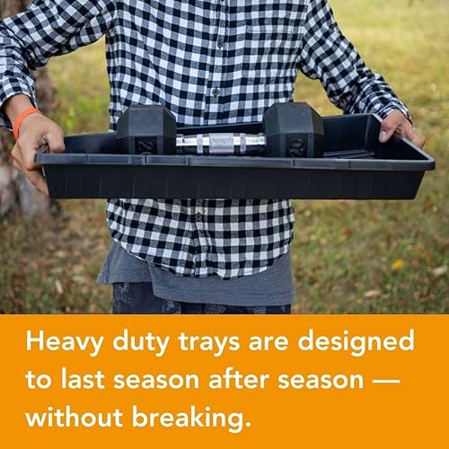 Miniatura 2 de Bootstrap Farmer 1020 – Charolas extra fuertes para plantar semillas, propagación, germinación, sin hoyos, sistema de forraje, 5, Negro