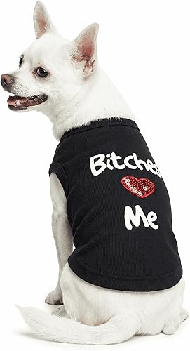 DroolingDog Camisas para perros pequeños para mascotas, camiseta para cachorros, camisetas para perros y gatos, talla S, color negro
