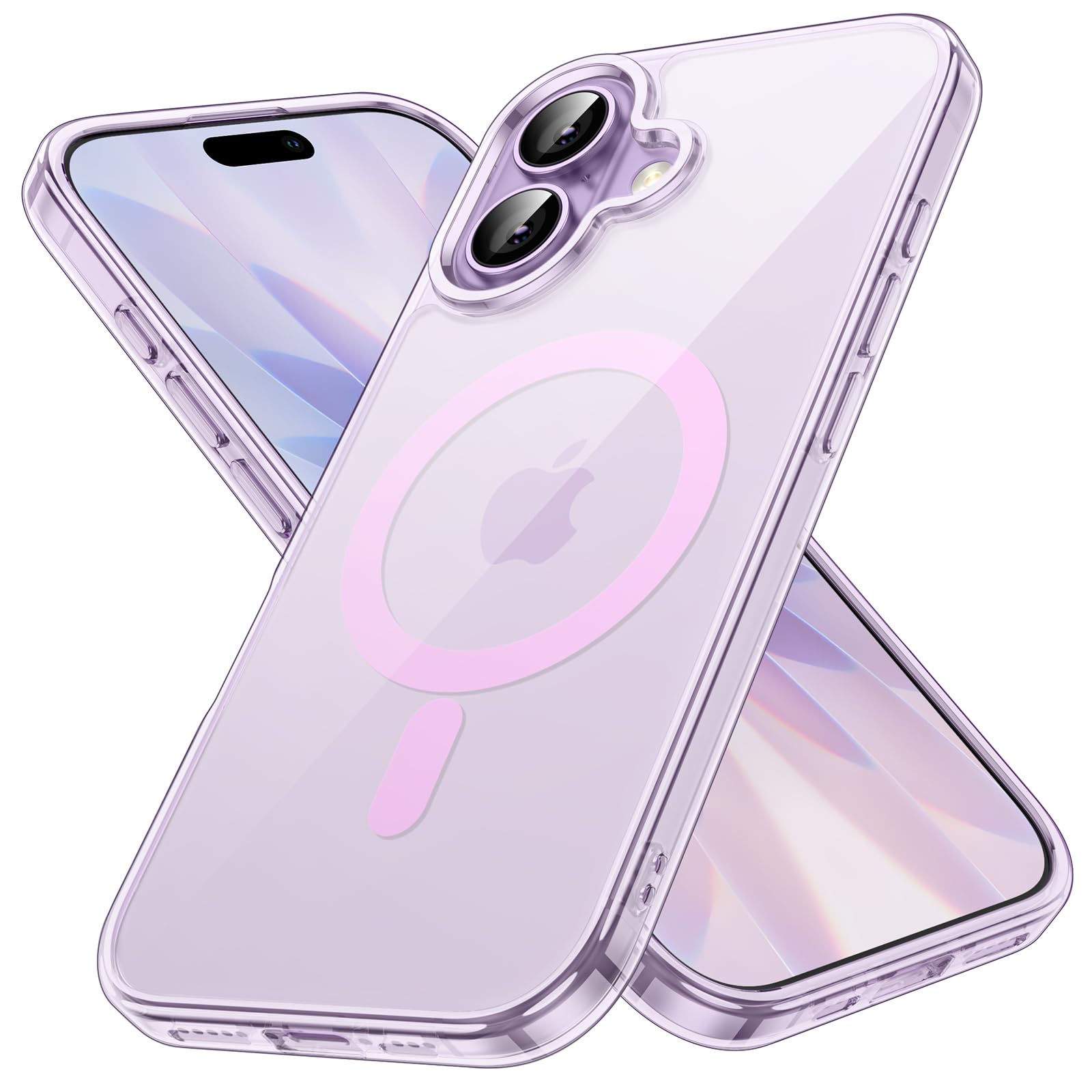 JETech Cover per iPhone 14 Pro Max 6,7 Pollici, Antiurto Cellulare Paraurti Custodia, Solida Colore Opaco TPU Telaio, Anti-Graffio Retro Trasparente (Viola Scuro