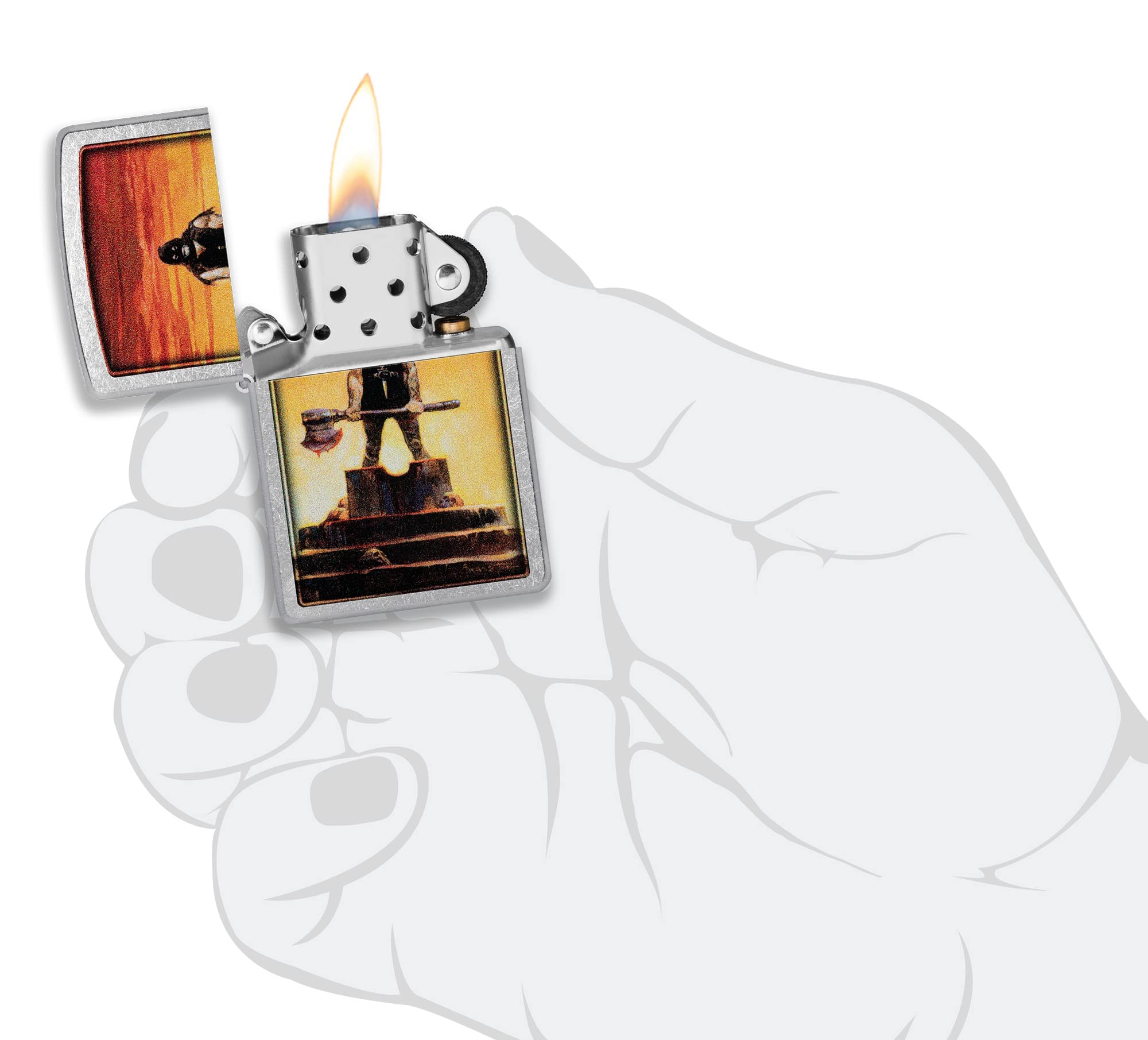 Amazon.com: Zippo Frank Frazetta Executioner Street Chrome