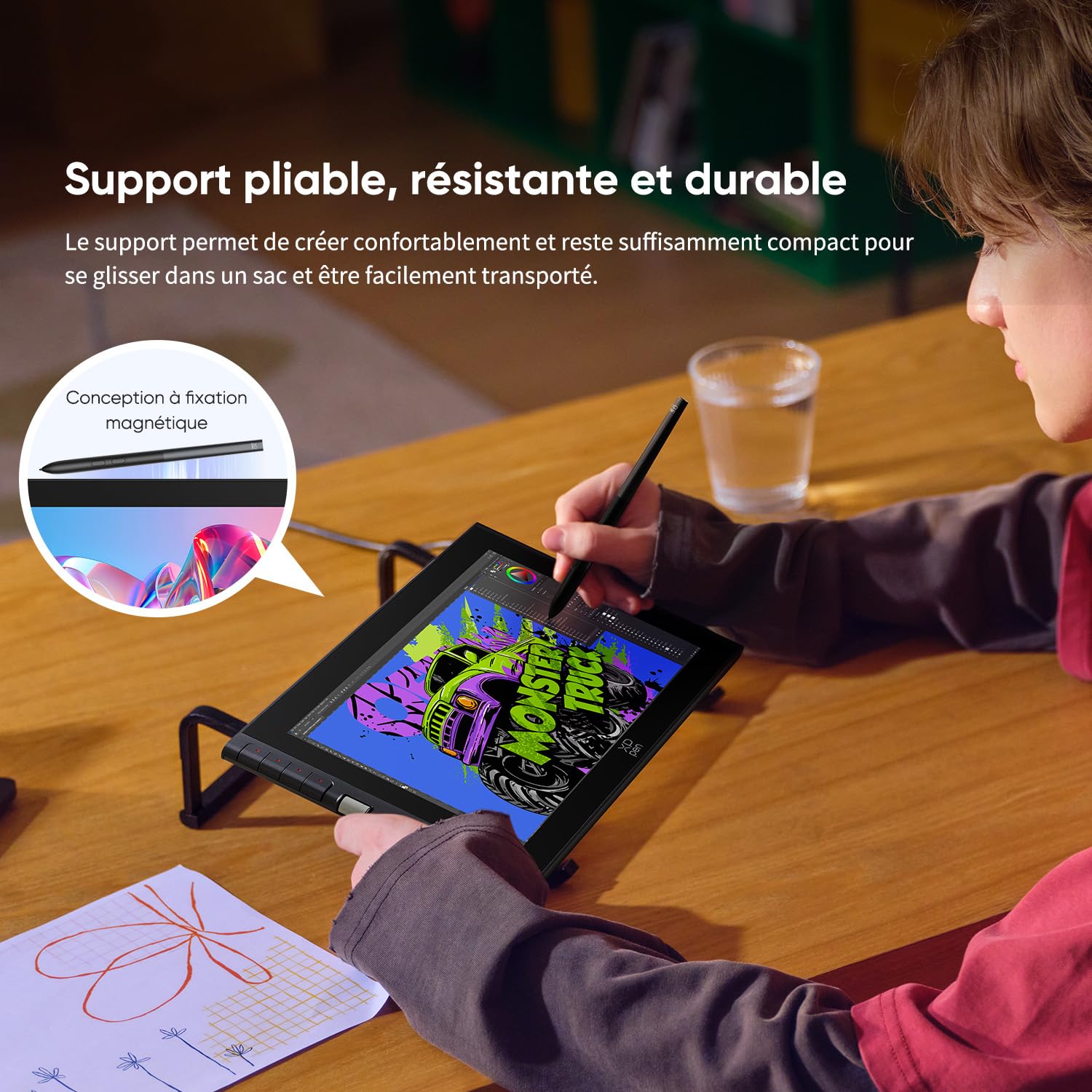 XPPen Artist 12 3rd (Édition 2025) Tablette Graphique Dessin avec Écran 12 Pouces, X4 Stylet Précis, 2 Molettes X-Dial, 8 Raccourcis, Support Fourni, Parfait pour Les Créatifs Nomades