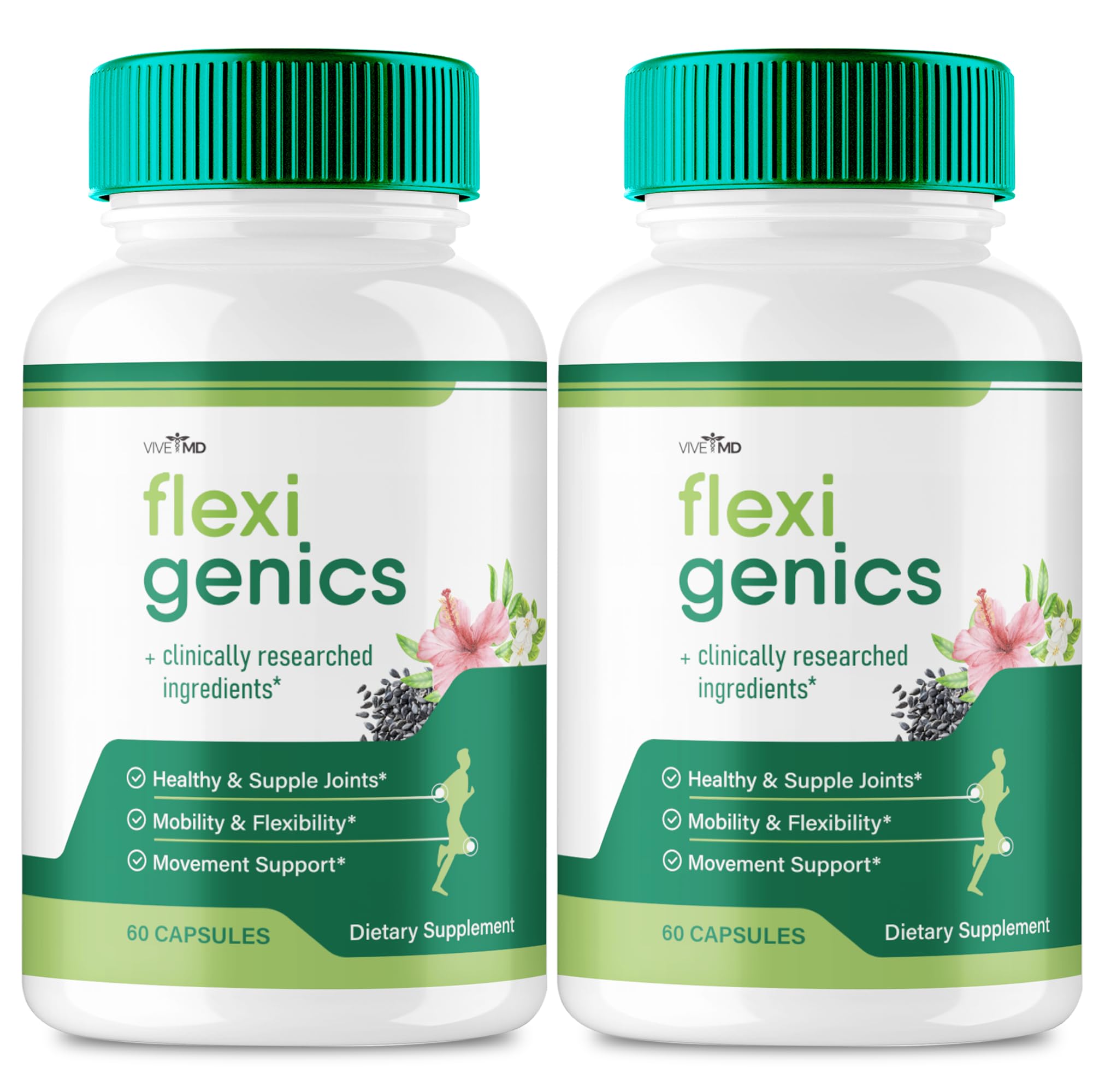 Flexigenics Capsules Natural Joint Support Supplement, Flexi Genics Your Daily Dose of Joint Health Support Pills, Extra Strength All Natural Formula Flexigenics Active Lifestyle Reviews (2 Pack)