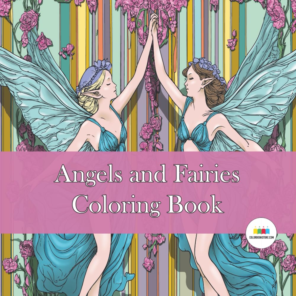 Angels and Elves Coloring Book: 33 beautifully detailed illustrations of angels, elves, and ethereal landscapes.