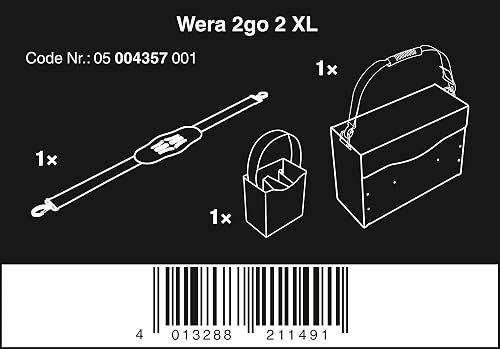 Wera 05004357001 2go 2 XL Boîte à outils - 3