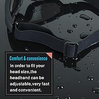 Vista 5 de Viriber Gafas de motocicleta - Gafas de protección UV para exteriores, gafas de combate a prueba de polvo (negro oscuro)