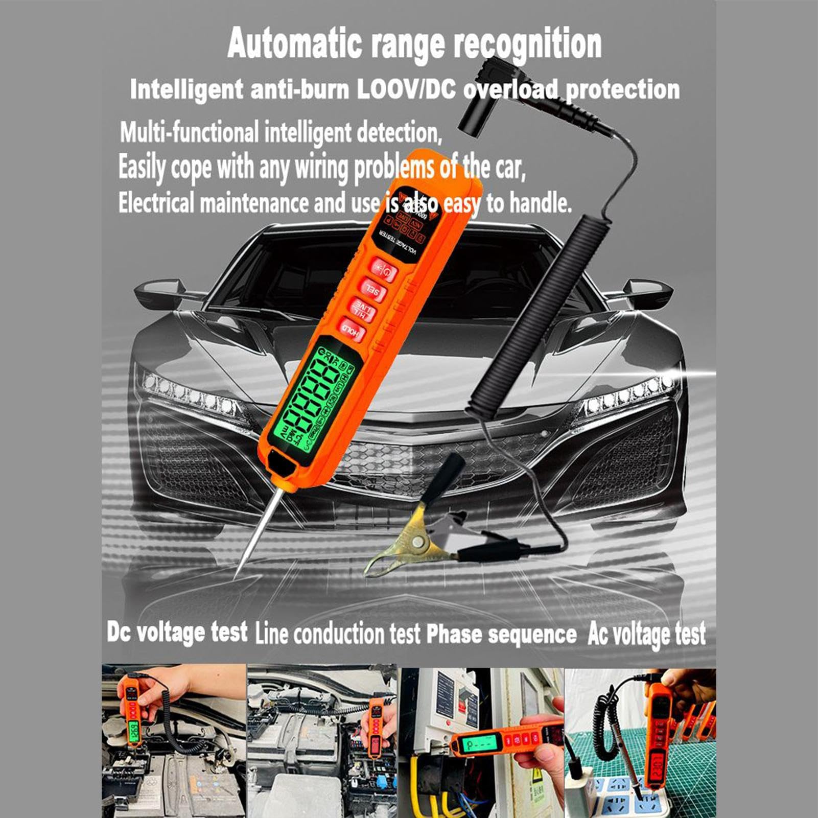 Comprobador de Fusibles para Coche Sonda Portátil Para Fallos En Circuitos
