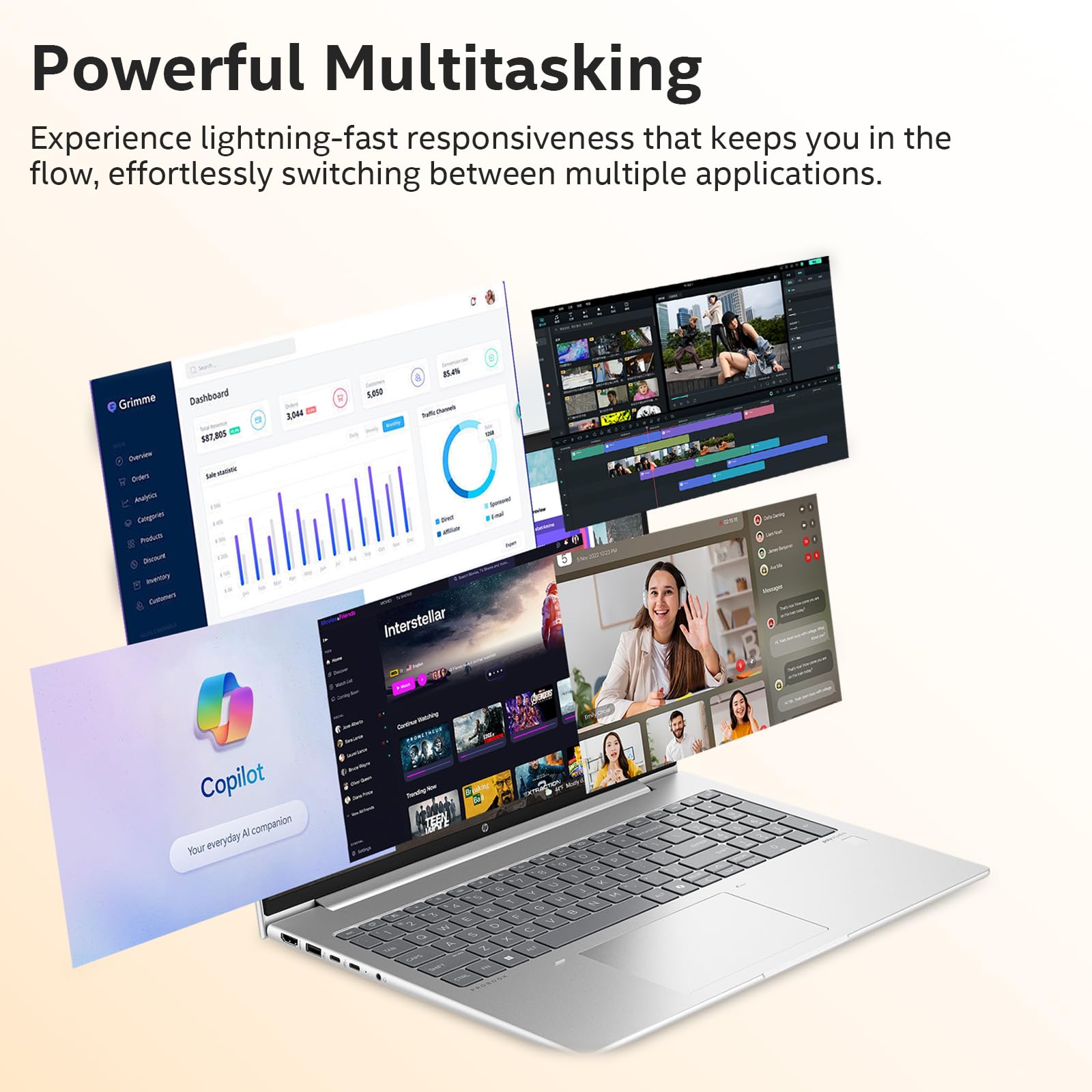 HP ProBook 460 G11 Business Laptop, 16" FHD Display, Intel Core Ultra 5 125U (Beats i7-1355U), 8GB DDR5 RAM, 512GB PCle SSD Lifetime Win 11 Pro with Al Copilot, Wi-Fi6, Wolf Security, Patented KB Kit