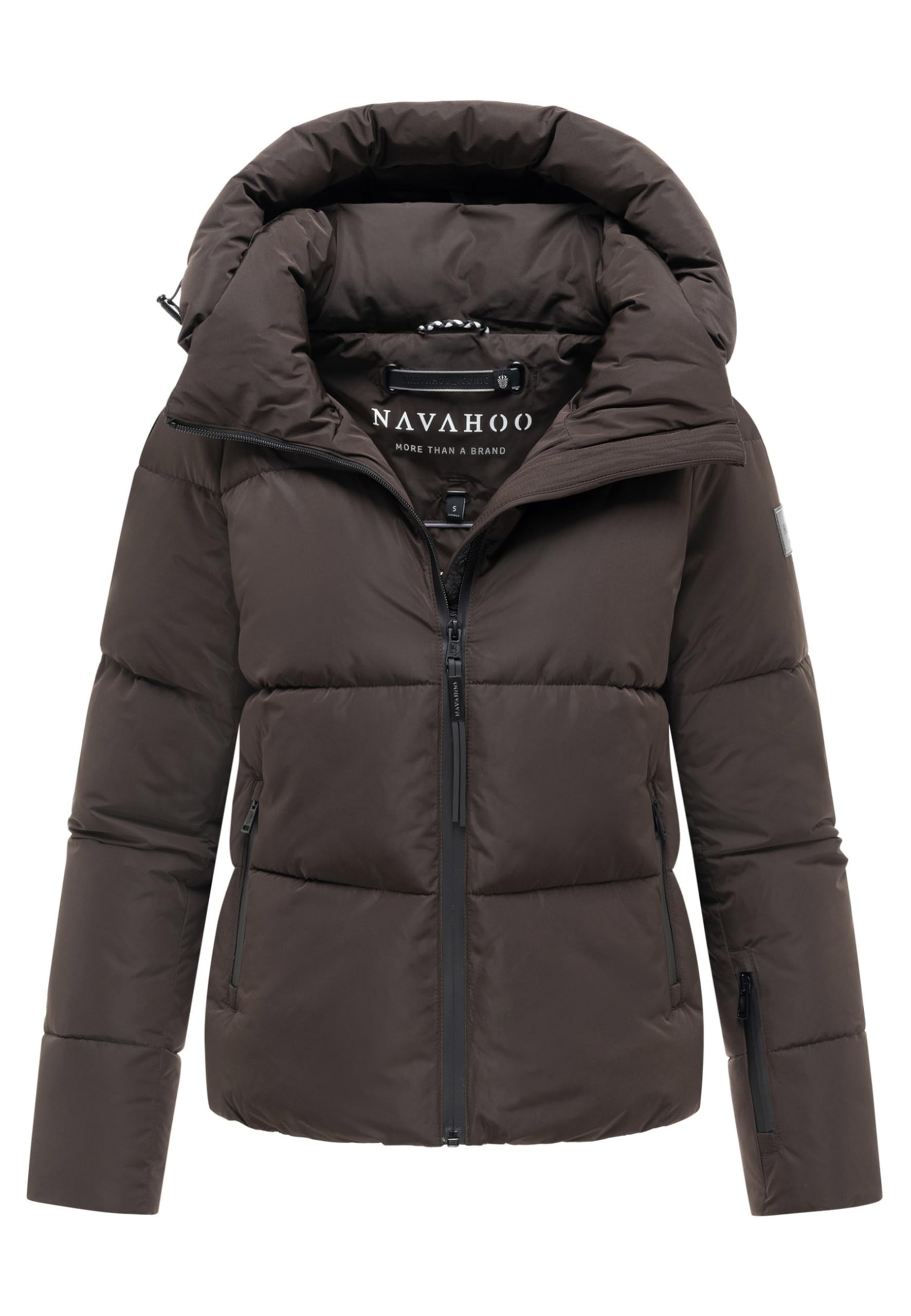 Navahoo Damen Winterjacke (XS-XXL) - gesteppt, abnehmbare Kapuze, 5 Taschen - N067