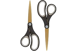 Metallic Precision for Your Workspace: Westcott 55847 8-Inch Titanium Scissors for Office and Home