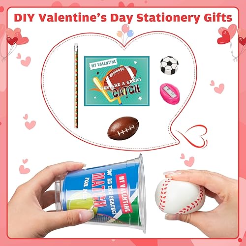 Miniatura 10 de Zonon 180 piezas de regalos del día de San Valentín para niños y niñas, tarjetas de San Valentín de animales marinos, mini recuerdos para apretar,