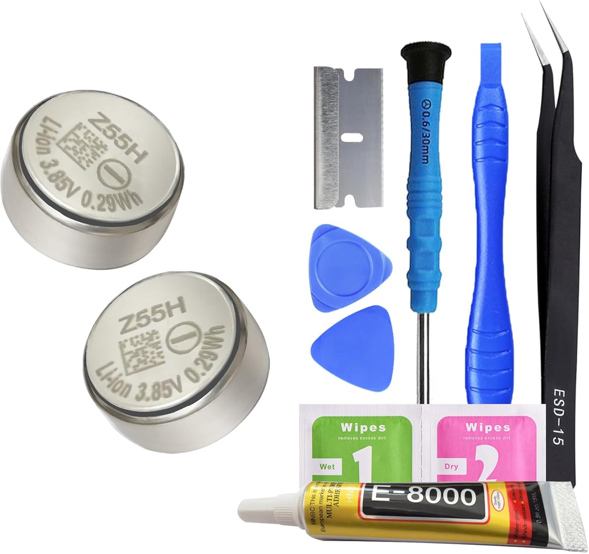 Z55h Battery for Sony WF-1000XM4 (1 Set) Compatible for Sony WF-1000XM4 XM4 Battery Replacement Earbud Headphones Replacement Batteries with Glue and Tool Kits