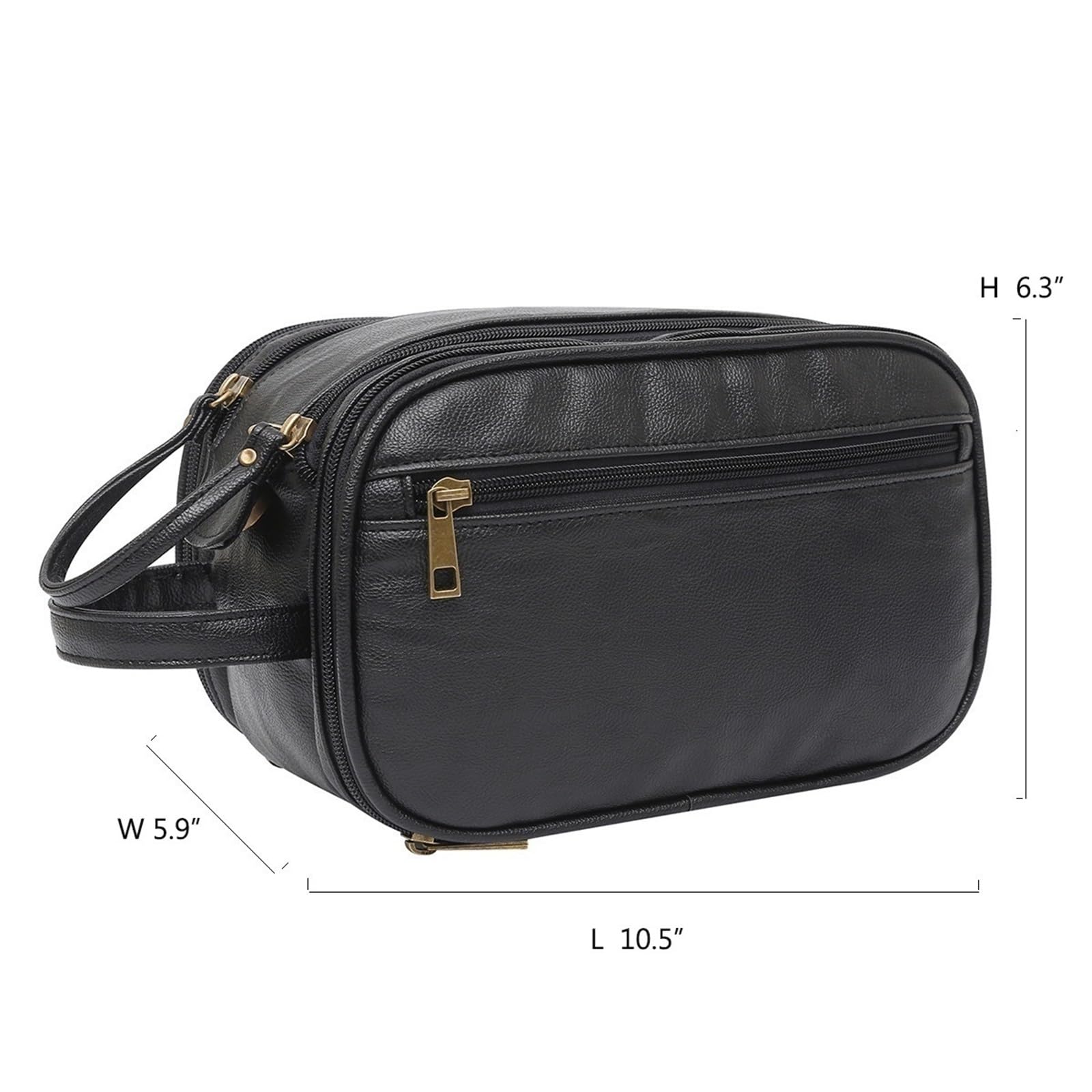 1 Neceser for Hombre, Grande, Resistente al Agua, for Viaje, for Afeitado, Organizador de artículos baño y cosméticos para Mujer(Brown)