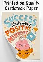 Vista 4 de HoneyKICK Growth Mindset Posters for Elementary, Middle, High School Classroom Décor - 6pc Set Inspirational and Motivational Classroom Posters - 11