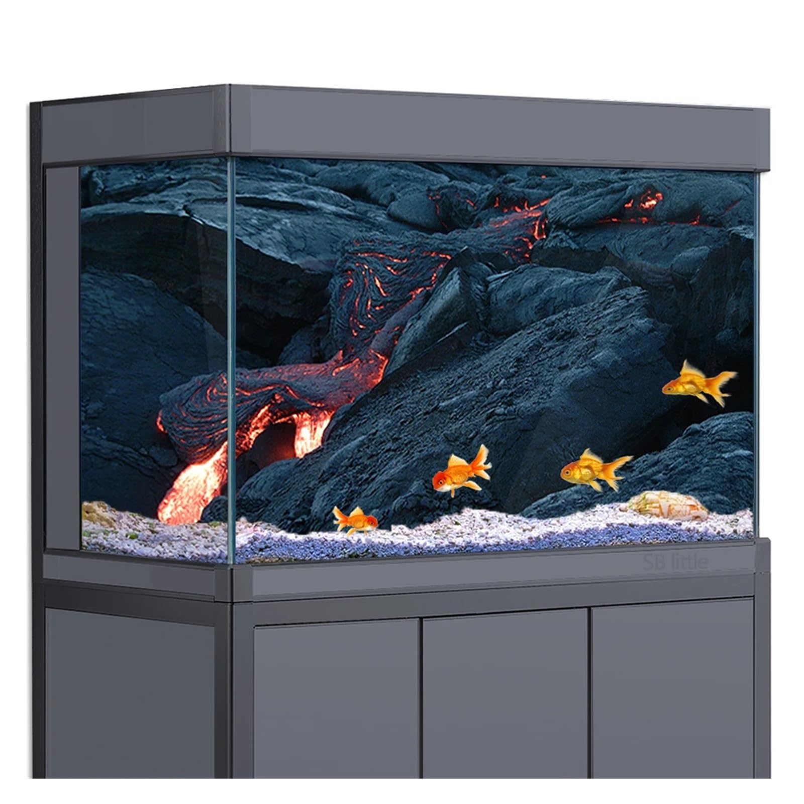 Hintergrund Für EIN Aquarium Aquarium Hintergrund Vulkangestein Schwarze Tapete Aquarium Reptilien Lebensraum Dekorationen PVC(40x80cm)