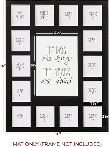 Miniatura 6 de Tapete de fotos para días escolares con múltiples aperturas, collage de fotos de años escolares, tapete de fotos de los días son largos, sin marco,