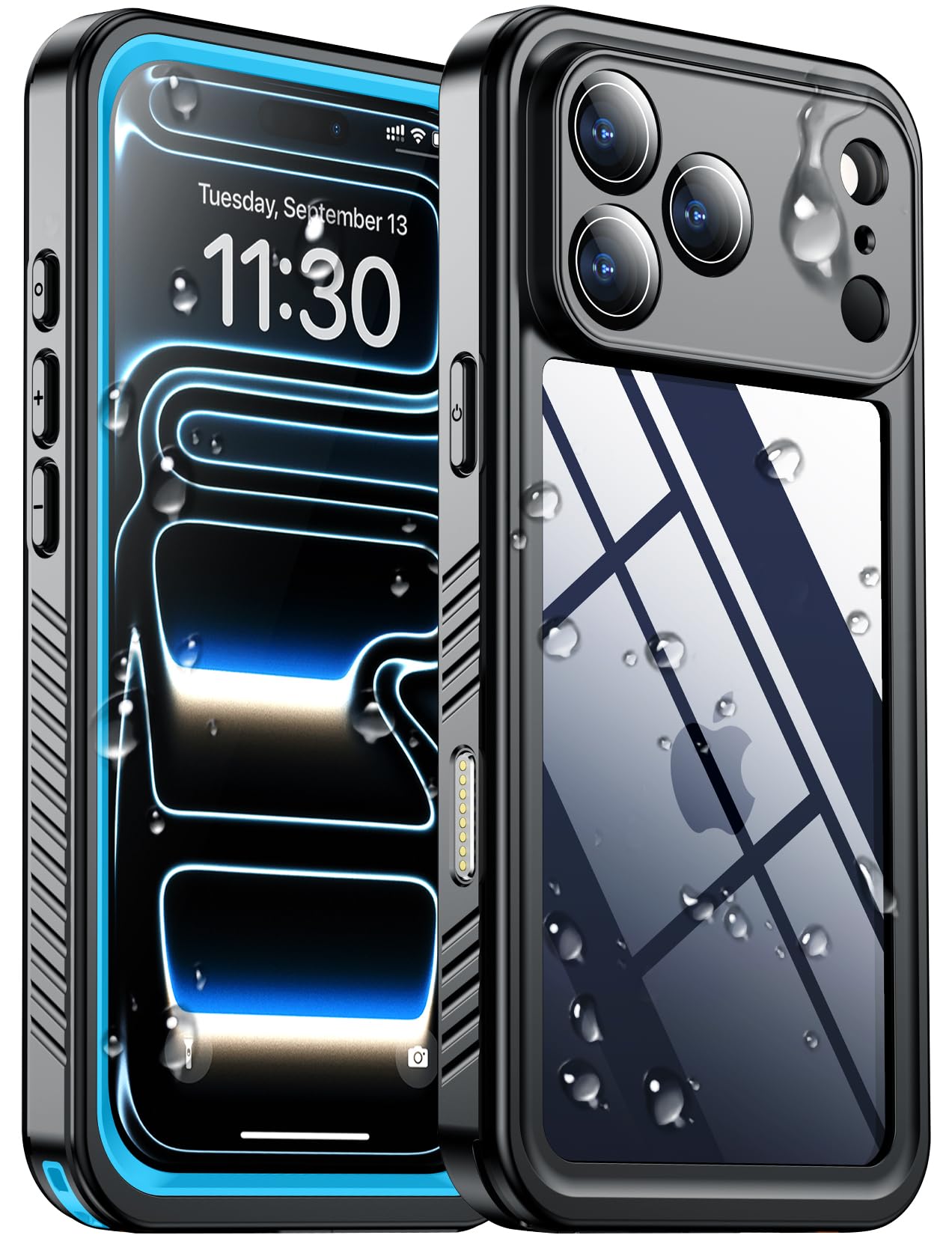 Coque étanche iPhone 17 Pro SPIDERCASE avec protection écran intégrée bleu - 8