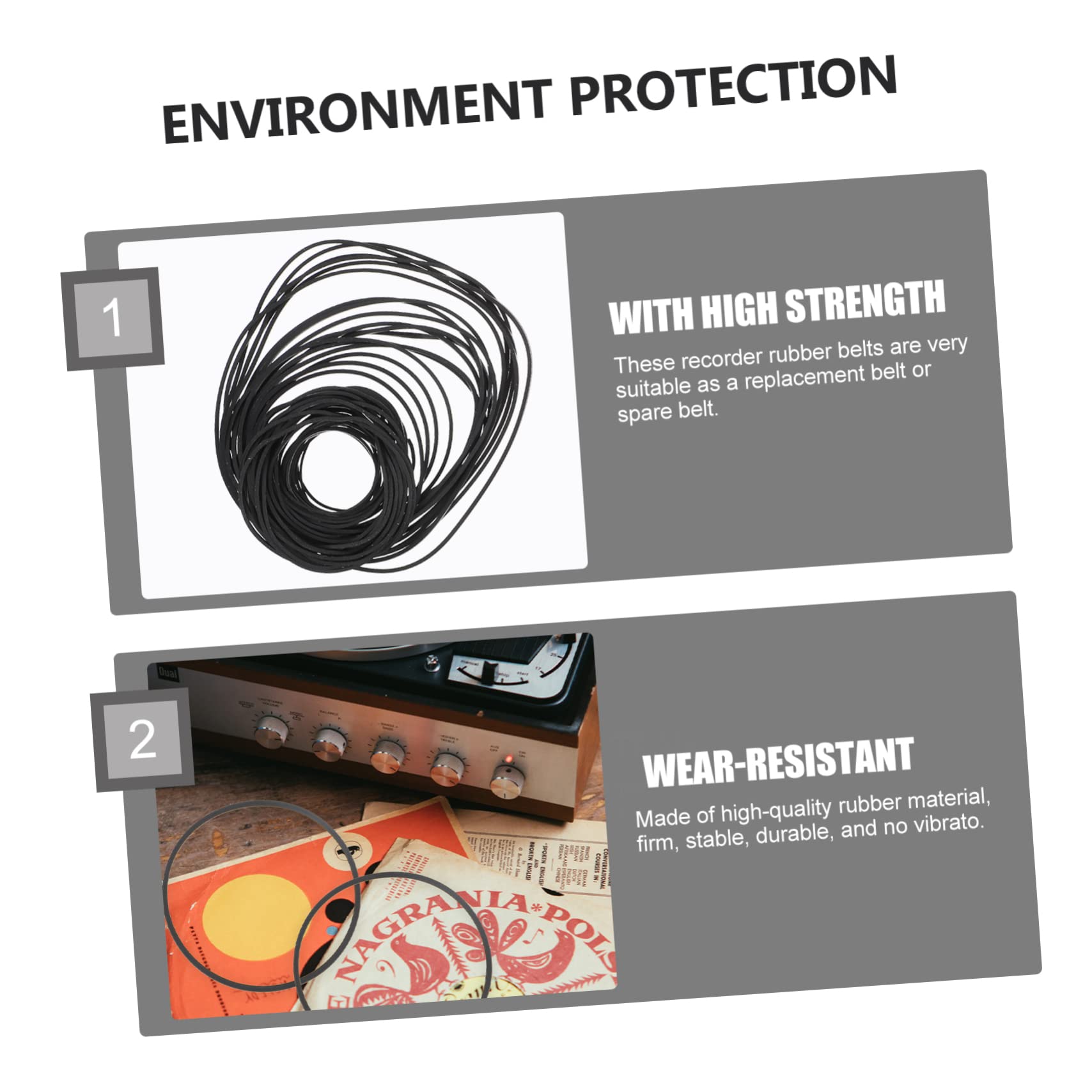 Didiseaon 4packs Cassette Recorder Rubber Belt for Maintenance Drive Belt for Cd for Recorder Repair Excellent Wear Resistance Traction