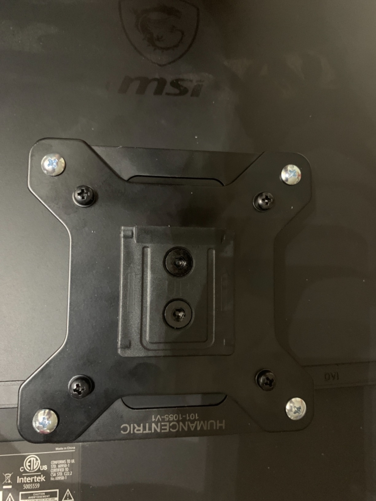HumanCentric VESA Mount Adapter for MSI Optix MAG341CQ, AG32C, AG32CQ