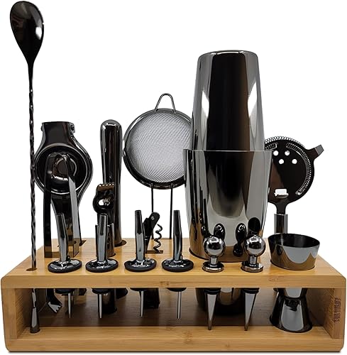 Kit de barman mixología de primera clase crea una experiencia memorable de bebidajuego de herramientas de coctelería Boston de 17 piezas, a prueba