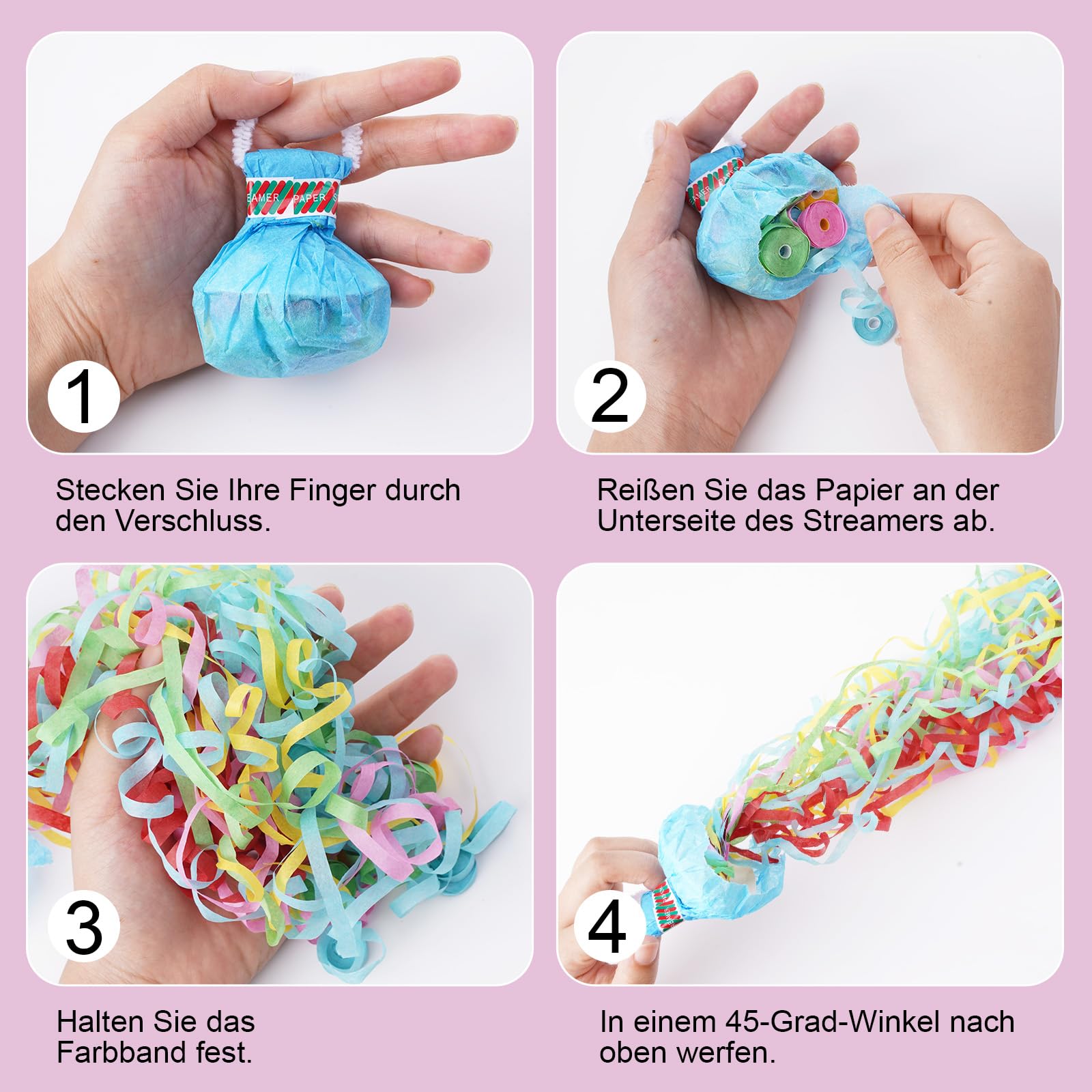 Neu 2019: Lot De 54 Serpentins - Rose Et Blanc - Décoration Pour Fête It's A Girl Ou