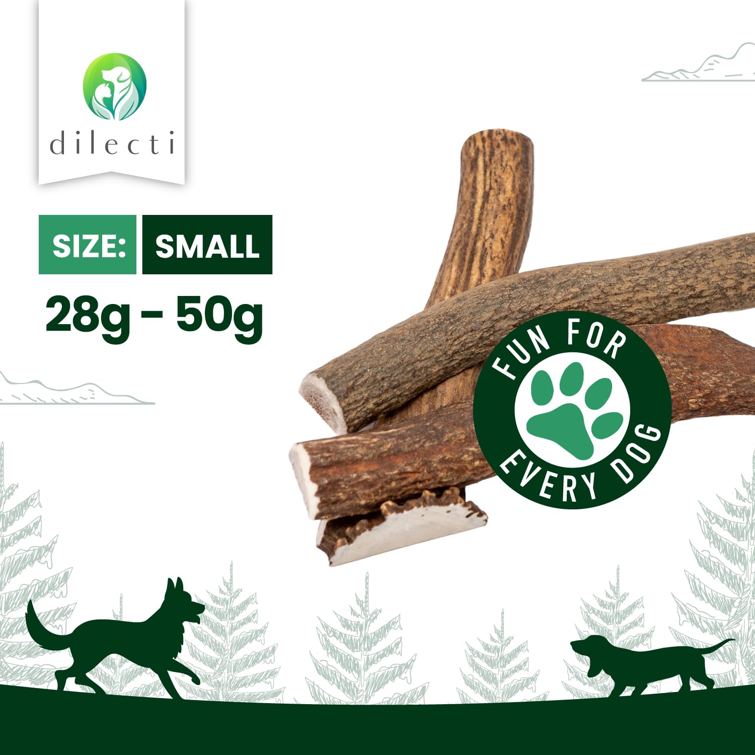 Dilecti Premium Natural Deer Antlers For Dogs, Rich in Proteins & Minerals, Durable - Image 2