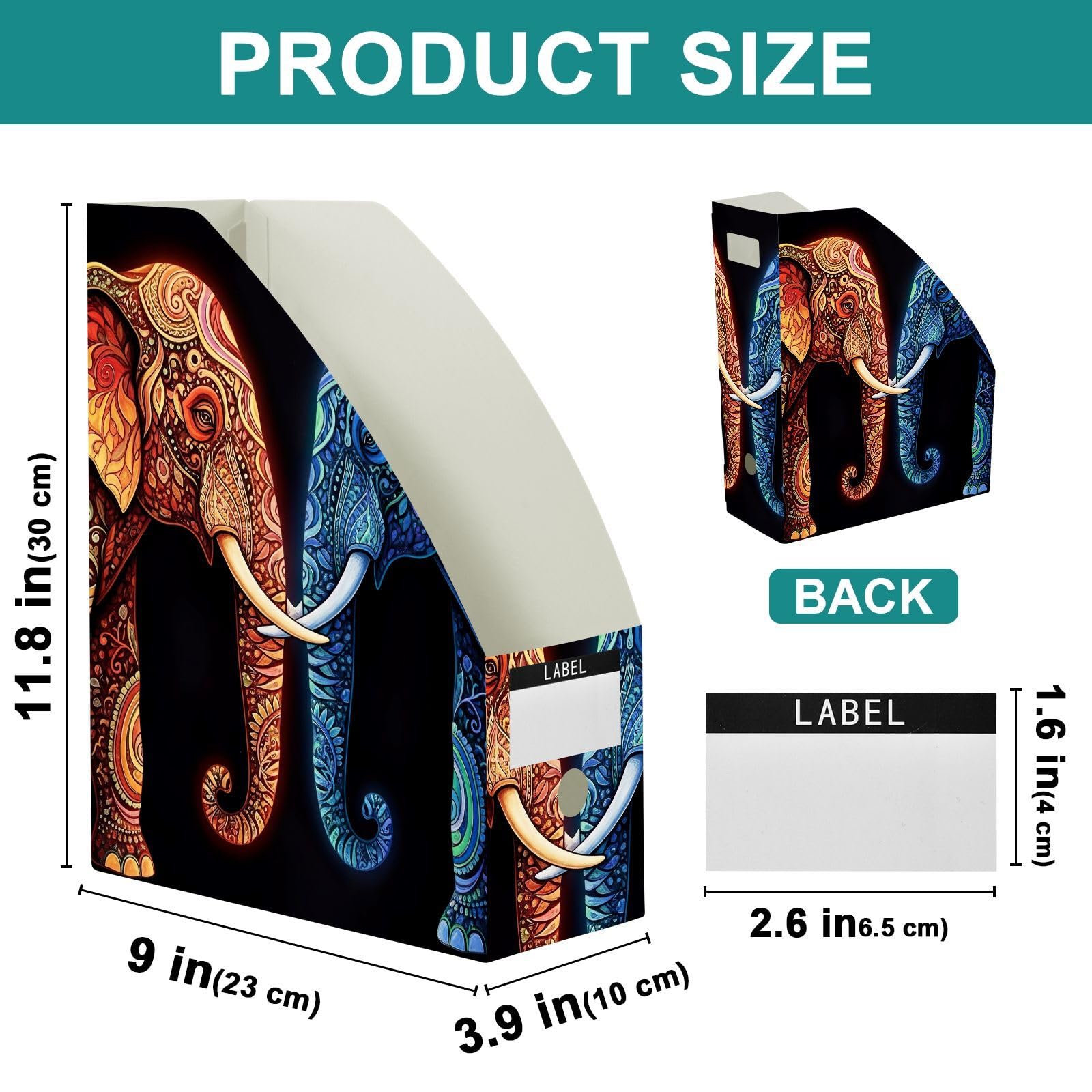 Organizer colorato con motivo elefante blu